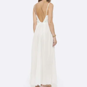 MAISON SAINT JULIEN Robe Palm Coton Blanc 12