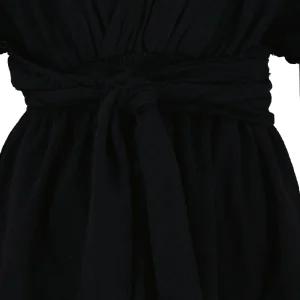 MAISON SAINT JULIEN Robe Empire Courte Coton Noir 8