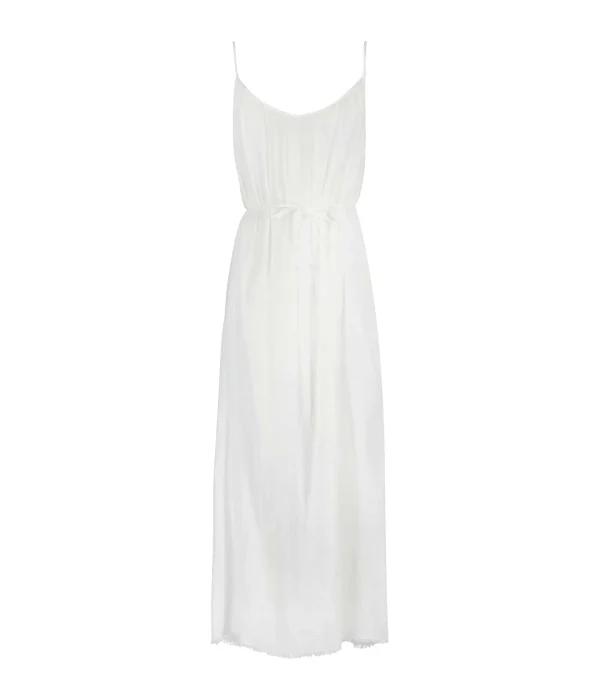 MAISON SAINT JULIEN Robe Palm Coton Blanc 1