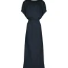 MAISON SAINT JULIEN Robe Alexandrie Longue Coton Midnight Blue 14