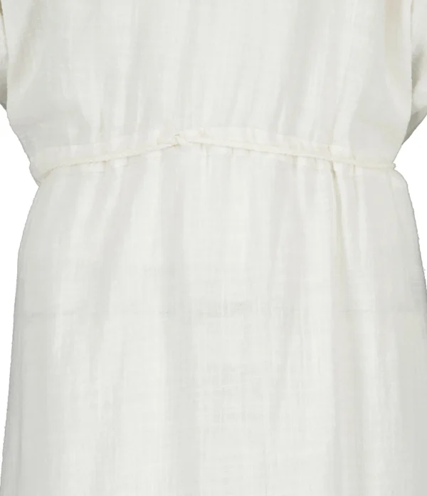 MAISON SAINT JULIEN Robe Alexandrie Longue Coton Blanc 3