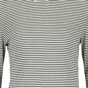 MAISON STANDARDS Tee-shirt Emannuella Rayures Noir Crème 9