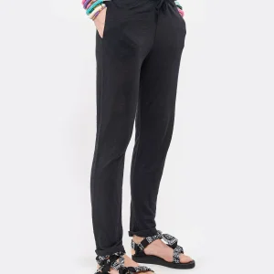 MAJESTIC FILATURES Pantalon Lin Noir 13