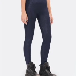 MAJESTIC FILATURES Legging Métallique Navy 14