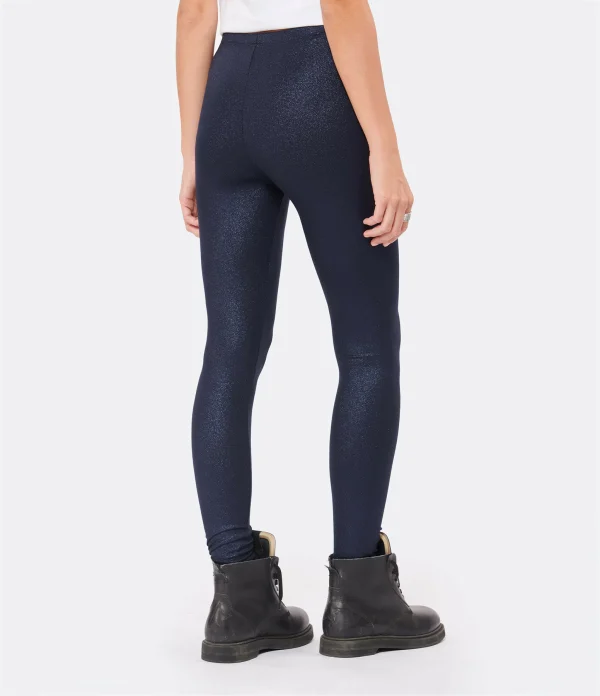 MAJESTIC FILATURES Legging Métallique Navy 6