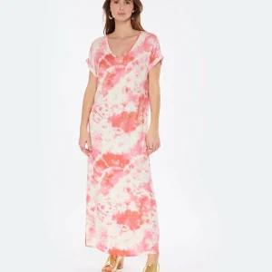 MAJESTIC FILATURES Robe Longue Flamingo Tie & Dye 10