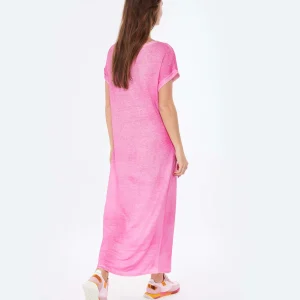 MAJESTIC FILATURES Robe Longue Lin Flamingo 12