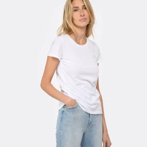 MAJESTIC FILATURES Tee-shirt Jamie Col Rond Coton Blanc 12