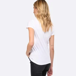 MAJESTIC FILATURES Tee-shirt Julia Col V Coton Blanc 14