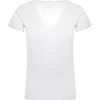 MAJESTIC FILATURES Tee-shirt Lisa Col V Lin Blanc 19