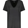 MAJESTIC FILATURES Tee-shirt Col V Noir 19