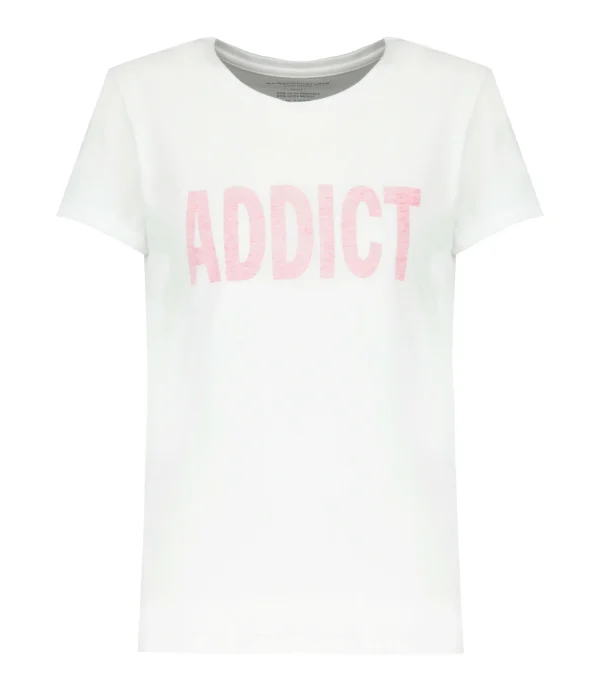 MAJESTIC FILATURES Tee-shirt Coton Addict Rose Fluo 1