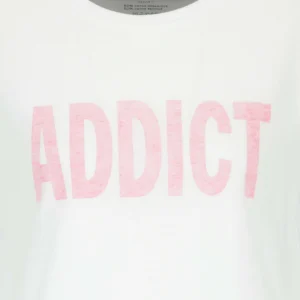 MAJESTIC FILATURES Tee-shirt Coton Addict Rose Fluo 9