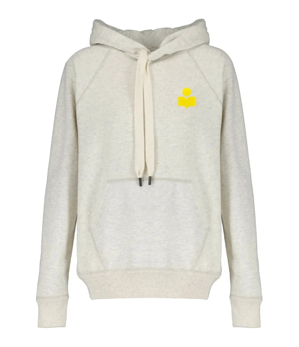 MARANT ÉTOILE Sweatshirt Malibu Coton Écru Jaune 1