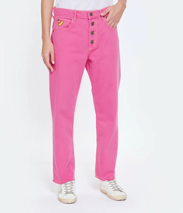 MIRA MIKATI Jean Broderie Coton Rose 7