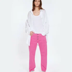 MIRA MIKATI Jean Broderie Coton Rose 24