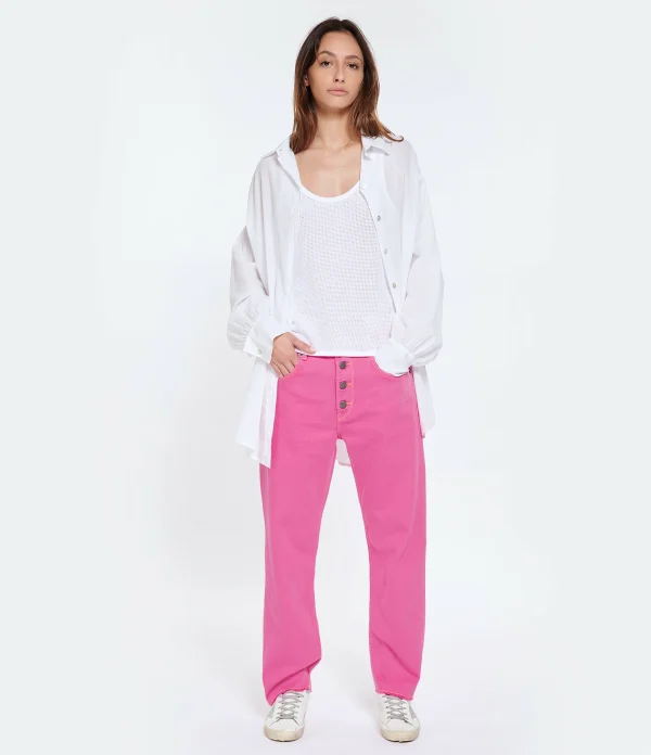 MIRA MIKATI Jean Broderie Coton Rose 9