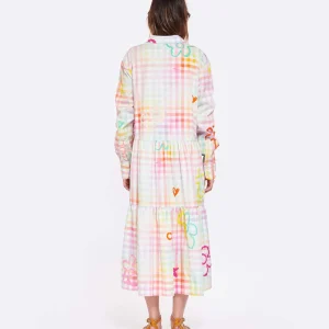 MIRA MIKATI Robe Manches Longues Imprimé Broderie Coton Biologue 15