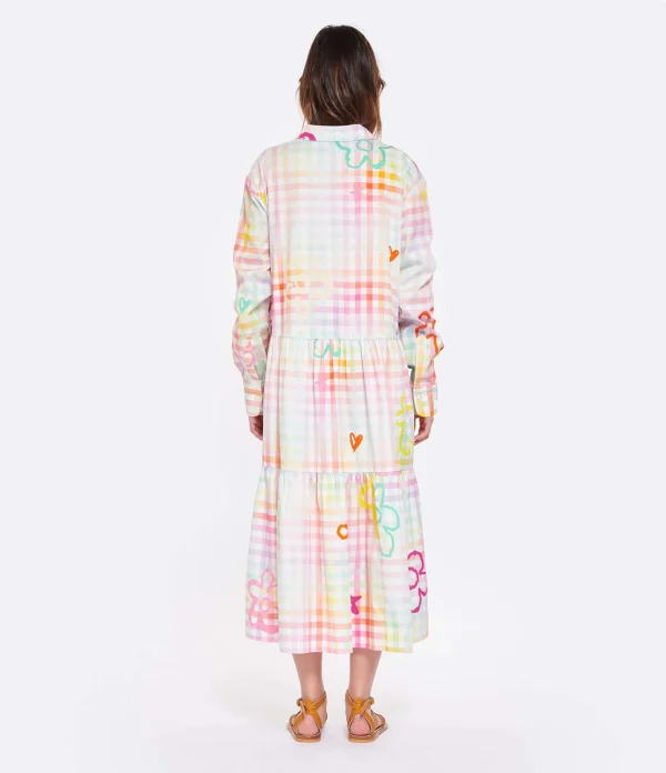 MIRA MIKATI Robe Manches Longues Imprimé Broderie Coton Biologue 6