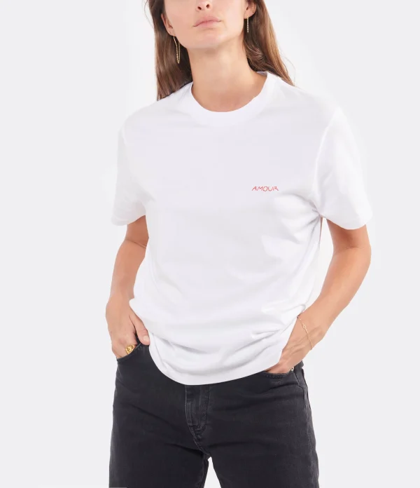 Maison Labiche Tee-shirt Unisexe Amour Coton Biologique Blanc 3