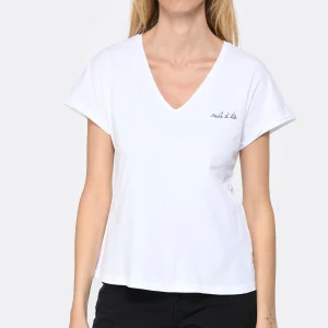 Maison Labiche Tee-shirt Chateau Nuit D’Ete Coton Bio Blanc 11