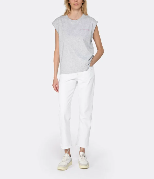 Maison Labiche Tee-shirt Sedaine Out Of Office Coton Bio Gris 5