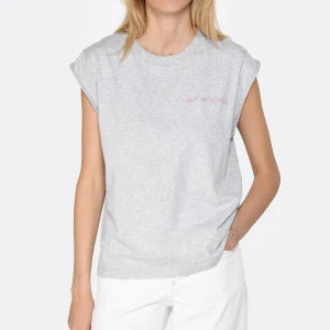 Maison Labiche Tee-shirt Sedaine Out Of Office Coton Bio Gris 11