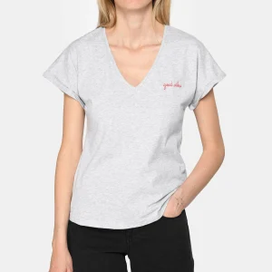 Maison Labiche Tee-shirt Chateau Good Vibes Coton Bio Gris 11