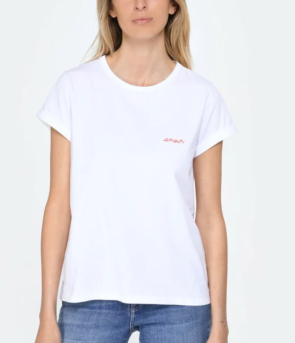 Maison Labiche Tee-shirt Poitou Amour Coton Bio Blanc 4