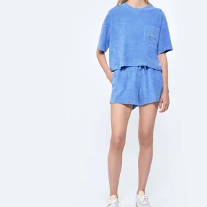 Maison Labiche Short Trousseau Mini Club Vacances Coton Bio Bleu 8