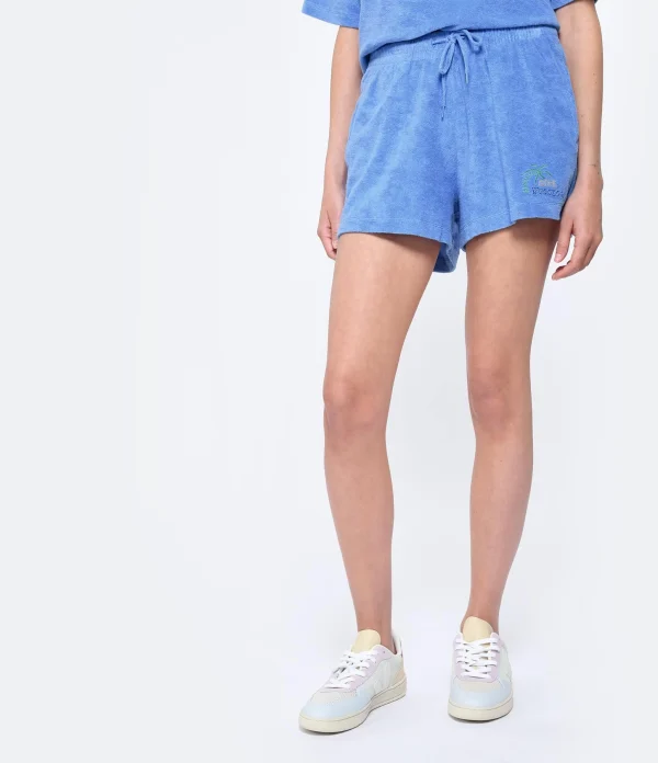 Maison Labiche Short Trousseau Mini Club Vacances Coton Bio Bleu 4