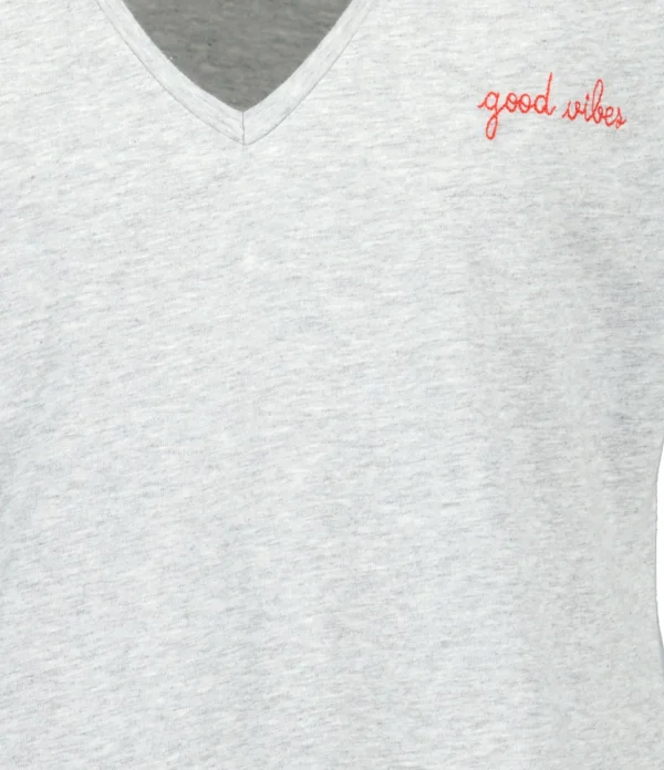 Maison Labiche Tee-shirt Chateau Good Vibes Coton Bio Gris 3