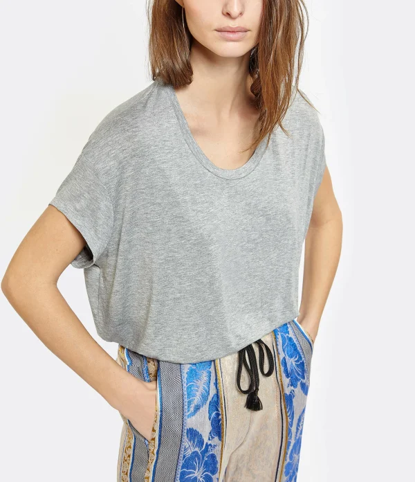 MARGAUX LONNBERG Tee-shirt Marlow Gris 3