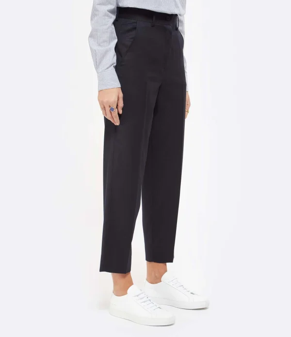 MARGAUX LONNBERG Pantalon Anatole Laine Vierge Navy 5