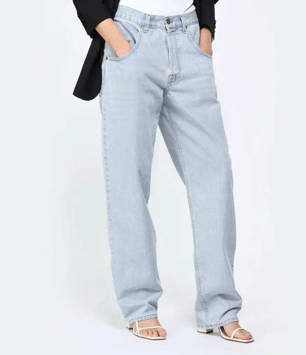 MARGAUX LONNBERG Pantalon Cooper Denim Coton Bleu Clair 5