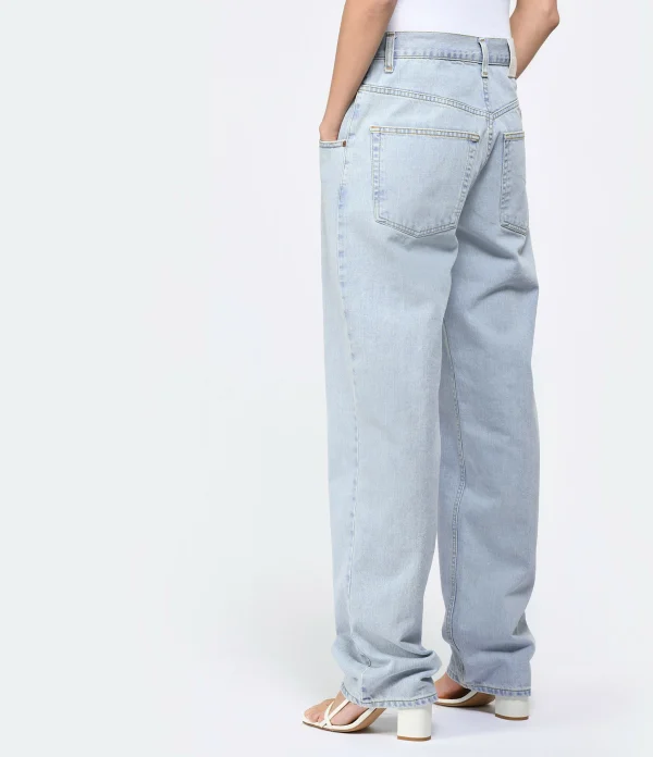 MARGAUX LONNBERG Pantalon Cooper Denim Coton Bleu Clair 6