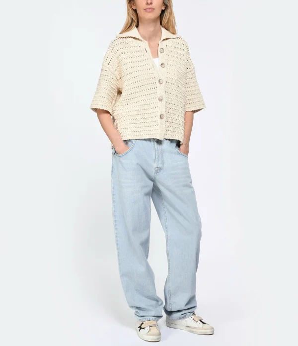 MARGAUX LONNBERG Pantalon Cooper Denim Coton Bleu Clair 7