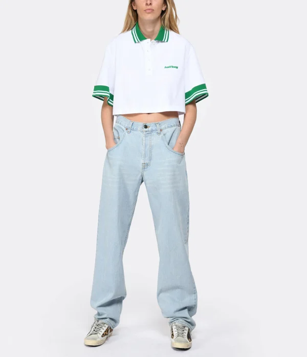 MARGAUX LONNBERG Pantalon Cooper Denim Coton Bleu Clair 8