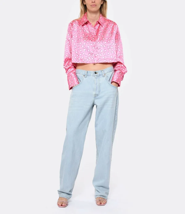 MARGAUX LONNBERG Pantalon Cooper Denim Coton Bleu Clair 9