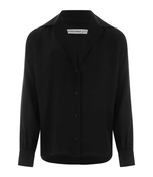 MARGAUX LONNBERG Chemise Alma Soie Noir 1