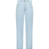 MARGAUX LONNBERG Pantalon Cooper Denim Coton Bleu Clair 25