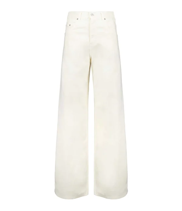 MARGAUX LONNBERG Pantalon Parker Denim Coton Écru 1