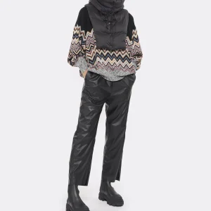 MM6 Maison Margiela Pantalon Droit Simili Cuir Noir 24