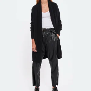 MM6 Maison Margiela Pantalon Droit Simili Cuir Noir 28