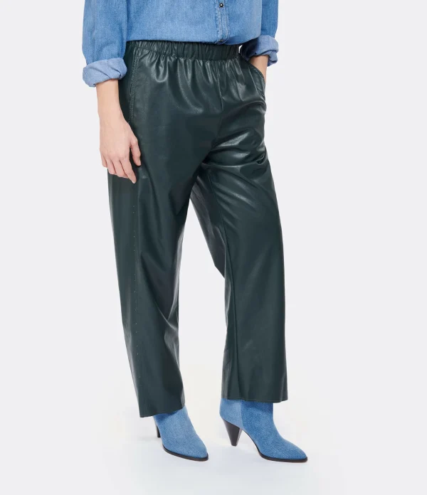 MM6 Maison Margiela Pantalon Cuir Vert 5