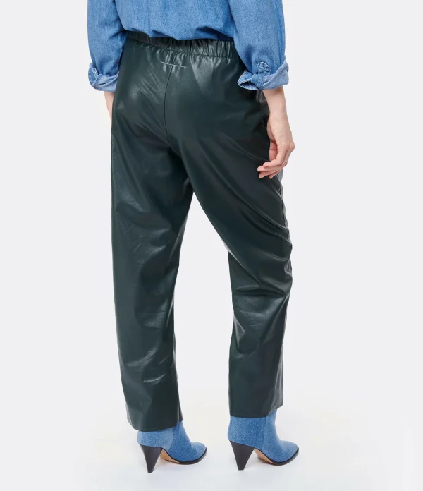 MM6 Maison Margiela Pantalon Cuir Vert 6