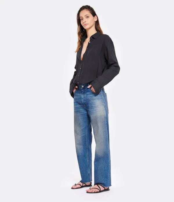 MM6 Maison Margiela Pantalon Denim Coton Bleu Moyen 4