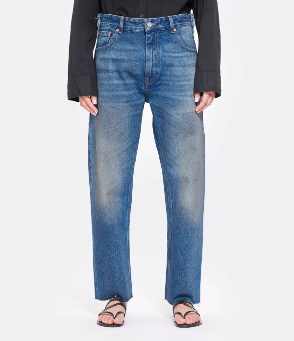 MM6 Maison Margiela Pantalon Denim Coton Bleu Moyen 5