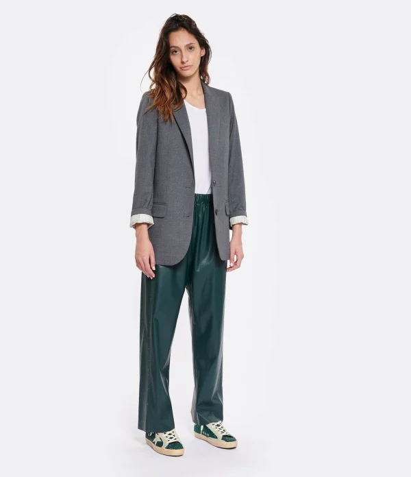 MM6 Maison Margiela Pantalon Cuir Vert 7