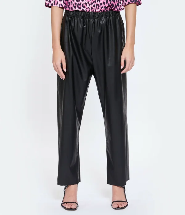 MM6 Maison Margiela Pantalon Cuir Noir 5